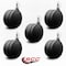 Service Caster 4'' Black Heavy Duty Floor Safe Twin Wheel Caster 1/2'' Threaded Stem, 5PK SCC-TS02S100-TPR-BLK-121310-5 - alternate 2